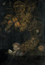 桃とブドウのある静物、1665年